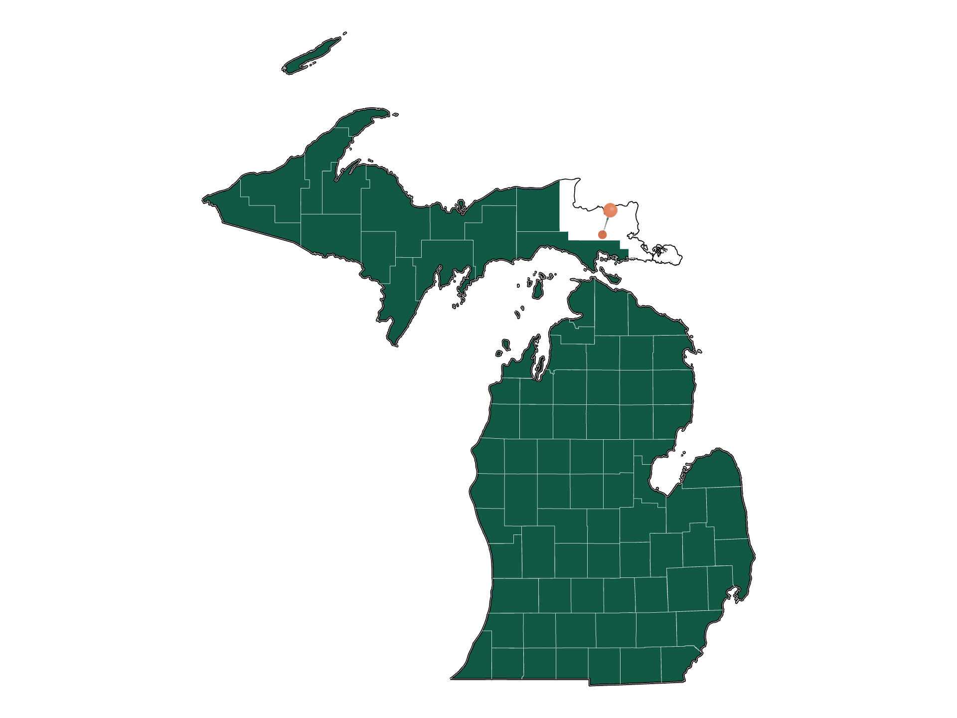 Safety in Rudyard township, Michigan (crime rates and environmental