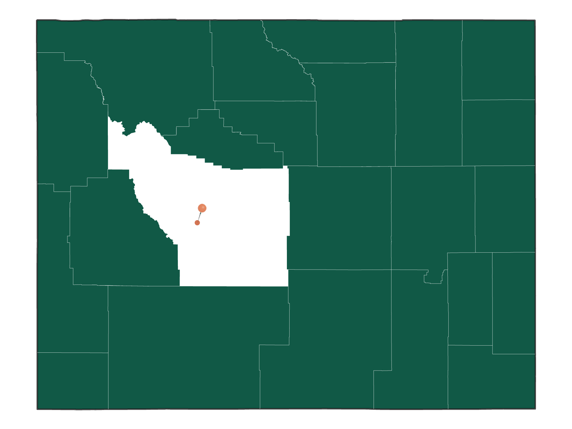 Infrastructure in Boulder Flats, Wyoming